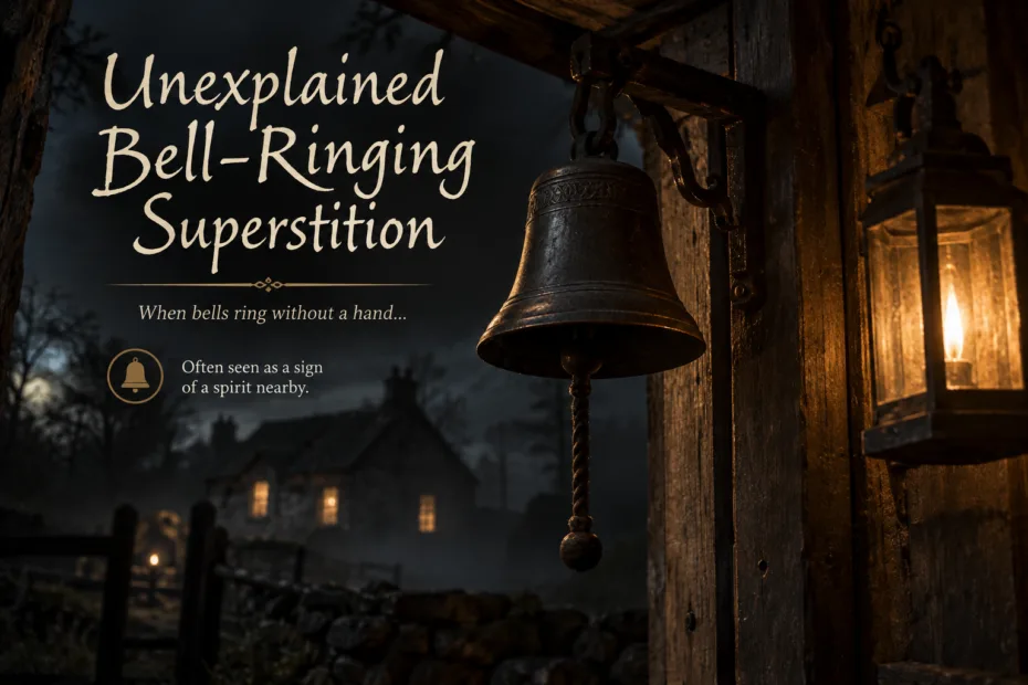 Unexplained bell ringing superstition associated with mysterious death incidents.